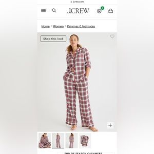 Jcrew Flannel Plaid PJ Set